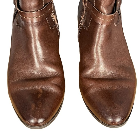 Söfft Brown Leather Tall Riding Boots Sz 9.5W – Side Buckle Detail Western Style - Picture 3 of 16
